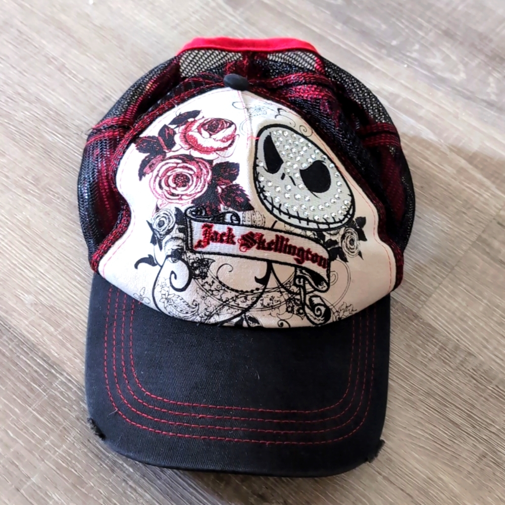Disney Park Jack Skellington Hat Embroidered Patch Adjustable Ball Cap